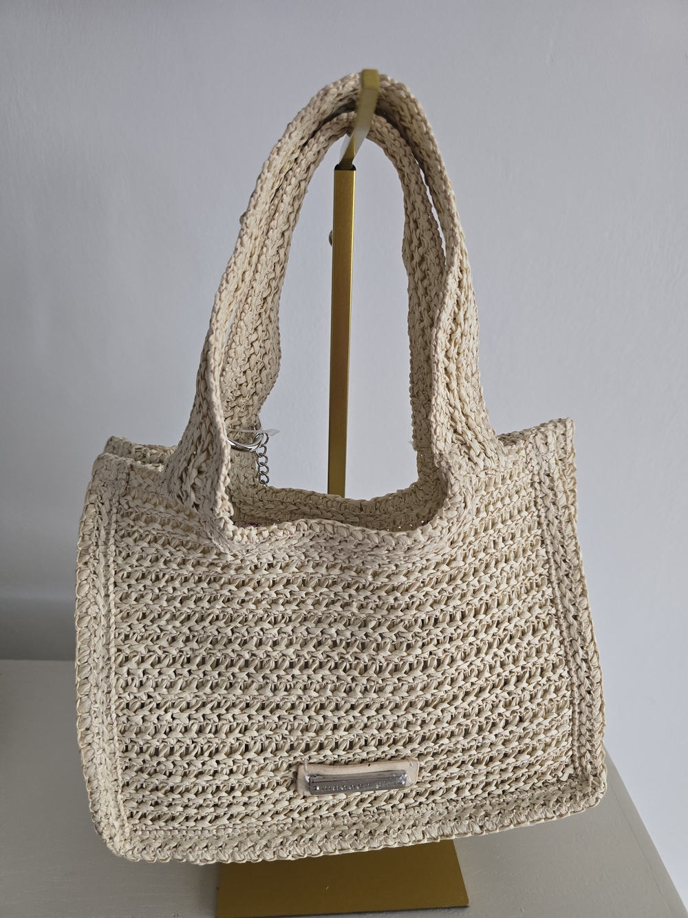 Madden Girl Cream Crochet Tote with Cherry Embroidery - Picture 3 of 13